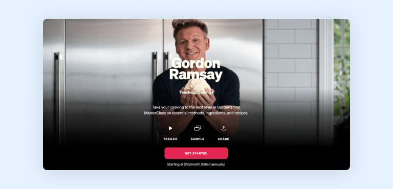 Gordon Ramsay teaches cooking on Masterclass Gordon Ramsay teaches cooking on Masterclass