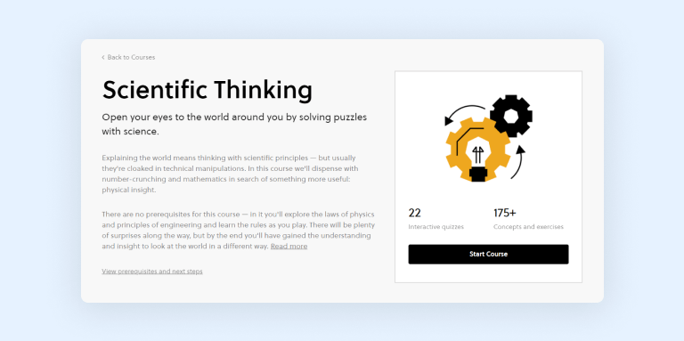 Scientific Thinking course on Brilliant Scientific Thinking course on Brilliant