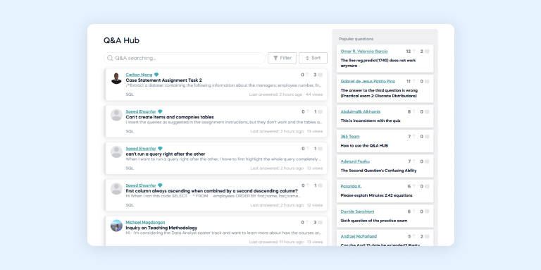 365 Data Science Q&A hub