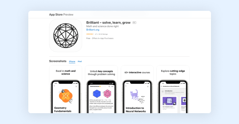 Brilliant mobile app Brilliant mobile app