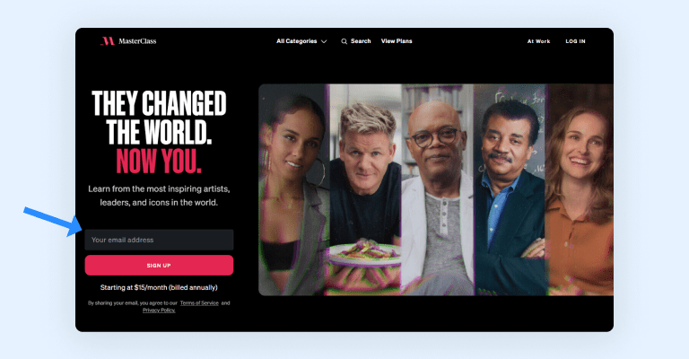 Create a Masterclass account Create a Masterclass account