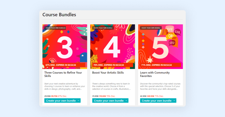 Domestika course bundles Domestika course bundles