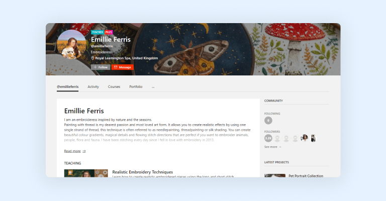 Domestika user profiles Domestika user profiles