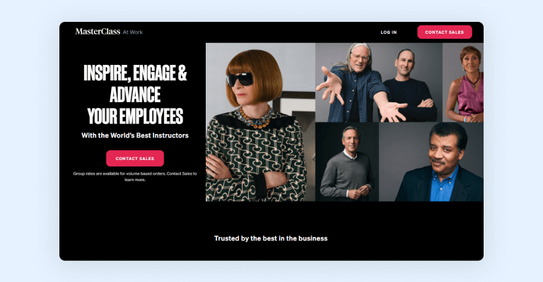 Masterclass for business Masterclass for business