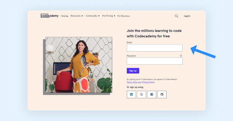 Create a Codecademy account Create a Codecademy account